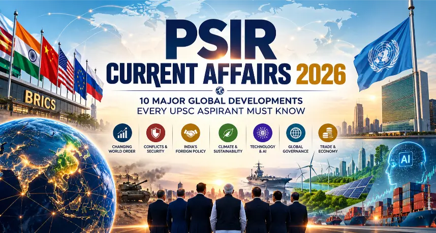 PSIR Current Affairs 2026: 10 Key Global Issues for UPSC